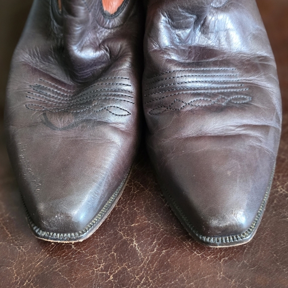 Vintage Vibram Womens Cowboy Boots Western Country High Quality Leather Sz 8.5 - Picture 5 of 9